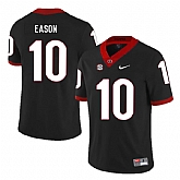 Georgia Bulldogs 10 Jacob Eason Black Nike College Football Jersey Dzhi,baseball caps,new era cap wholesale,wholesale hats